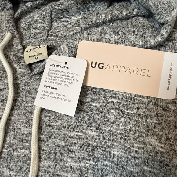 UG Apparel Sweater Hoodie Gray Knit Soft Comfy Oversized Long Womens Size M NWT - Picture 7 of 11